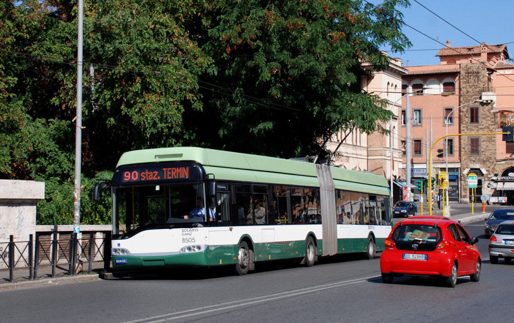 Roma filosnodato (dual-mode trolleybus) built by Solaris