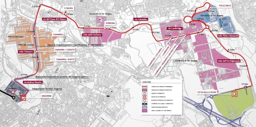 BRT under construction in Rome