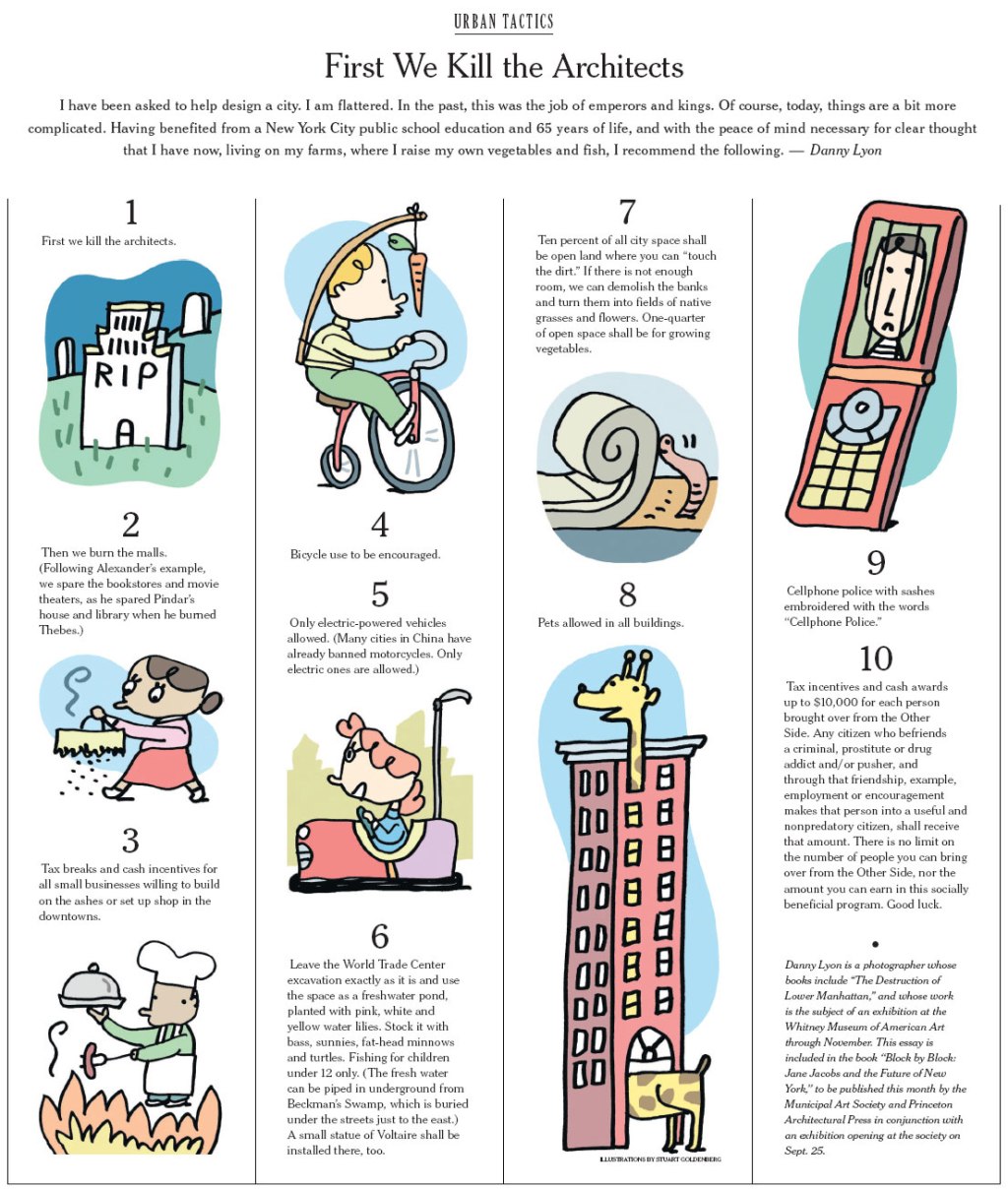 First we kill the&nbsp;architects