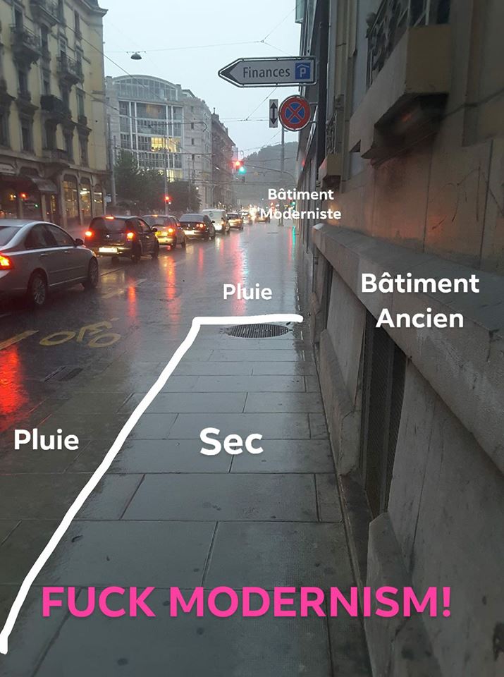 FUCK MODERNISM! (sur l&rsquo;importance des avant-toits lors d&rsquo;une journée de&nbsp;pluie)