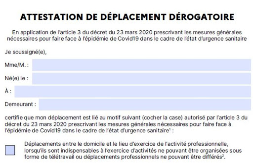 Une autorisation dérogatoire pour circuler en&nbsp;voiture?